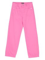 Emporio Armani Kids jean à logo brodé - Rose