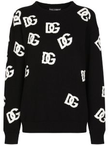 Dolce & Gabbana pull en cachemire à logo DG - Noir