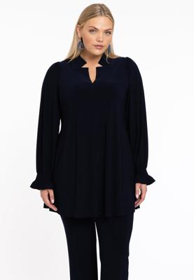 Yoek Tuniek wide bottom smock | Blauw | Maat 42/44