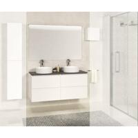 Xellanz Bologna Badmeubel 120cm - Mat Wit met Grijs Blad