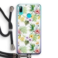 Gele kuif: Huawei P Smart (2019) Transparant Hoesje met koord