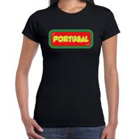 Verkleed T-shirt voor dames - Portugal - zwart - supporter - themafeest