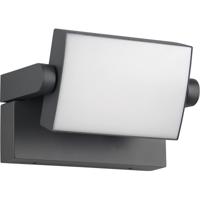 Antraciet LED Buitenwandlamp 10W - Warm Wit 3000K - IP54 - Aluminium