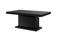 Uitschuifbare salontafel Matera Lux 120 tot 170 cm breed - hoogglans zwart - thumbnail