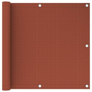 VidaXL Balkonscherm 90x400 cm hdpe terracottakleurig