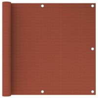 VidaXL Balkonscherm 90x400 cm hdpe terracottakleurig