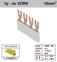 SEP Verdeelkam 1f Vork 4p 18mm grijs F01004G06