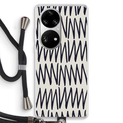 Marrakech Zigzag: Huawei P50 Pro Transparant Hoesje met koord