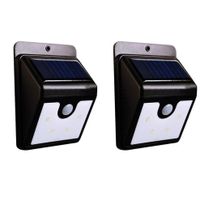 8x stuks solar tuinverlichting / muurlampen LED wandlamp spatwaterdicht met bewegingssensor   -