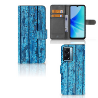 OPPO A77 5G | A57 5G Book Style Case Wood Blue