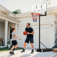 Basketbalkorf voor Buiten Basketbalstandaard 155-210 cm/170-230 cm in Hoogte Verstelbaar Mobiele Basketbalinstallatie met Wielen