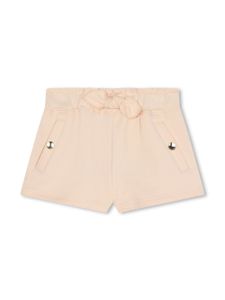 Chloé Kids short en coton biologique à logo imprimé - Tons neutres