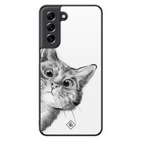 Samsung Galaxy S21 FE hoesje - Peekaboo kat