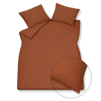 Vandyck washed cotton rusty brown dekbedovertrek
