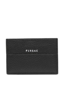 FURSAC logo-stamp leather cardholder - Noir