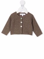 Mariella Ferrari cardigan à col ras du cou - Marron