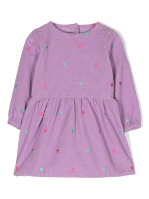 Stella McCartney Kids pantalon à broderies cœur - Violet