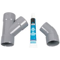 Scanpart PVC y-stuk verbindingsset condensdroger Droger accessoire Grijs Scanpart PVC y-stuk verbindingsset condensdroger Droger accessoire Grijs