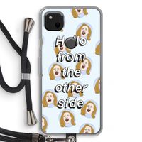 Hello: Pixel 4a Transparant Hoesje met koord