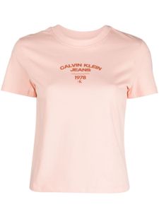 Calvin Klein Jeans t-shirt en coton à logo imprimé - Rose