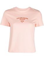 Calvin Klein Jeans t-shirt en coton à logo imprimé - Rose