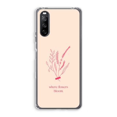 Where flowers bloom: Sony Xperia 10 III Transparant Hoesje