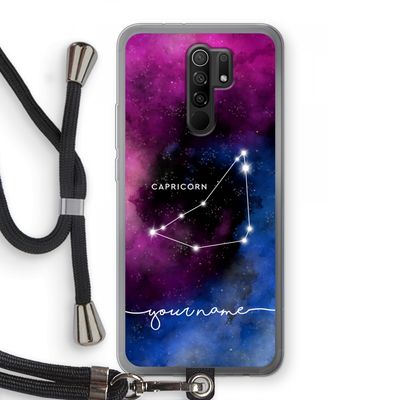 Sterrenbeeld - Donker: Xiaomi Redmi 9 Transparant Hoesje met koord