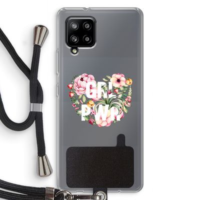 GRL PWR Flower: Samsung Galaxy A42 5G Transparant Hoesje met koord