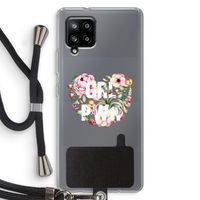 GRL PWR Flower: Samsung Galaxy A42 5G Transparant Hoesje met koord