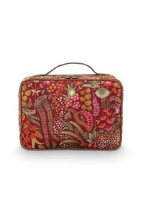 Pip Studio Pip Studio Casey Beauty Case Querida Velvet Red 27x10x19 cm