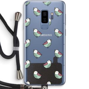 Vogeltjes: Samsung Galaxy S9 Plus Transparant Hoesje met koord