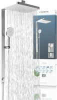 Schutte LA PALMA Hoofddouche-Set | Chroom/wit - 60685 Schutte LA PALMA Hoofddouche-Set | Chroom/wit - 60685
