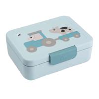 Done By Deer broodtrommel met vakken - blauw