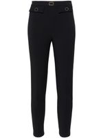 Elisabetta Franchi pantalon slim à plaque logo - Noir