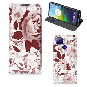 Bookcase Motorola Moto G9 Power Watercolor Flowers