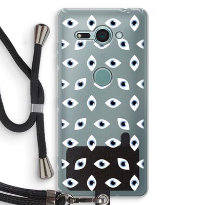 Eyes pattern: Sony Xperia XZ2 Compact Transparant Hoesje met koord