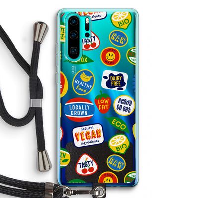 Fruitsticker: Huawei P30 Pro Transparant Hoesje met koord
