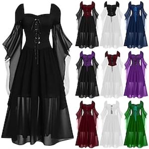 Retro vintage Punk Gothic Middeleeuws Jurken Heks Dames Casual / Dagelijks Kleding Lightinthebox