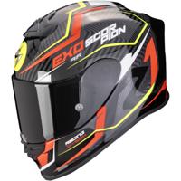 SCORPION EXO-R1 Evo Air Coup, Integraalhelm, Zwart-Rood-Fluo geel - thumbnail