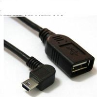Mini USB OTG kabel, 90° hoek ,lente 55cm - thumbnail