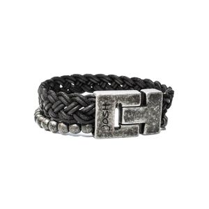 armband zwart leer 24694 vintage black