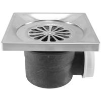 Riko Luxe Doucheput - met Zij-uitlaat - 14x14cm - RVS