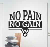 Muursticker No Pain No Gain