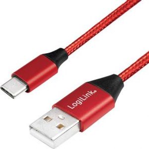 LogiLink CU0148 USB-kabel 1 m 2.0 USB A USB C Zwart, Rood