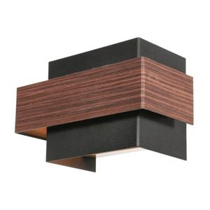 Steinhauer WandlampMuro zwart met hout M - 3368E