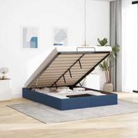 Bedframe zonder matras 140x190 cm stof blauw