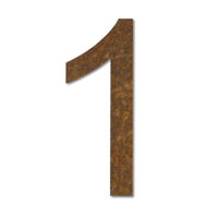 LIROdesign - Huisnummer cortenstaal 15cm - Nr. 1