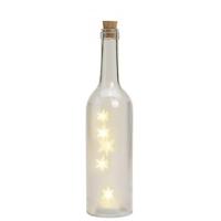 Kerstverlichting - fles met sterren - kerstdecoratie - 29 x 7 cm