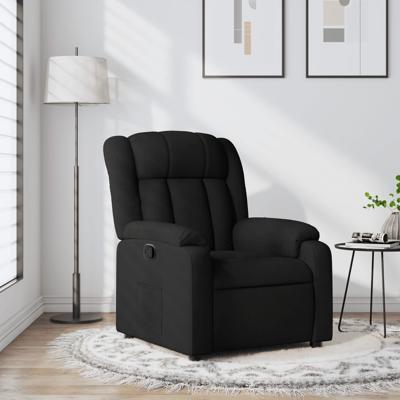 Fauteuil verstelbaar stof zwart