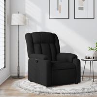 Fauteuil verstelbaar stof zwart